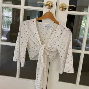 Polka Dot Wrap-Around Top